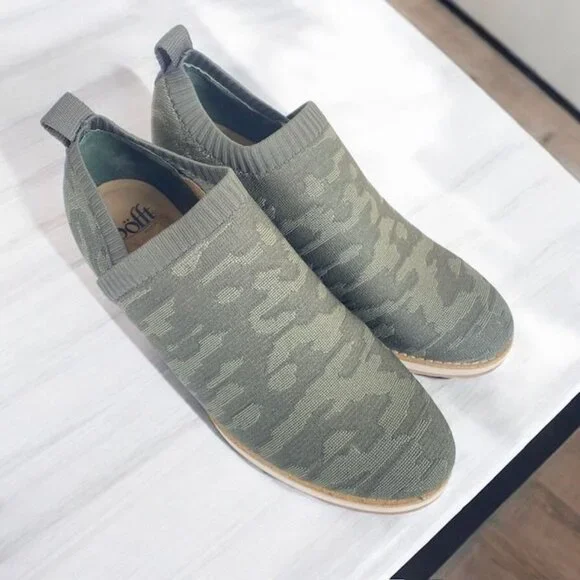 Söfft Elesia Camouflage Knit Wedge Bootie Green Size 11 - Picture 9 of 12